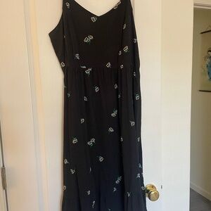 Old Navy Black & Floral Summer Dress